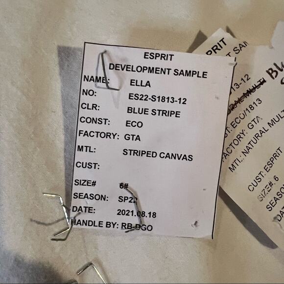 Esprit NWOB Ella Blue Stripe Espadrille size 6 - Picture 9 of 9